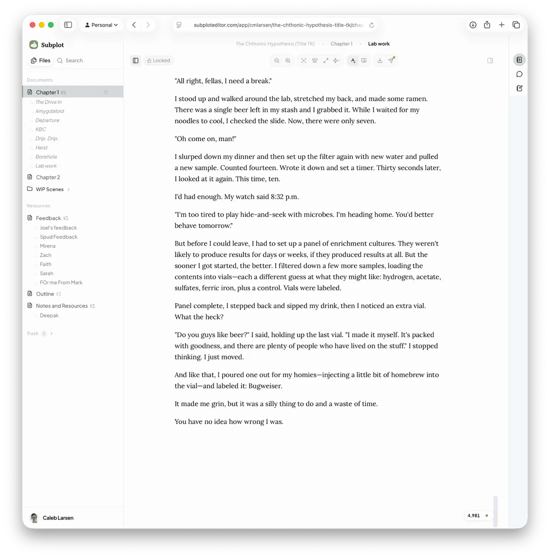 The same editor in a light theme